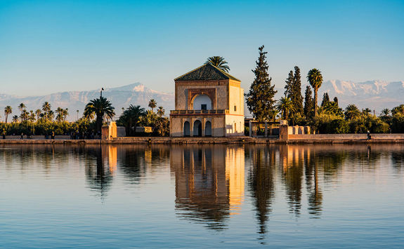Menara gardens in the Atlas Mountains