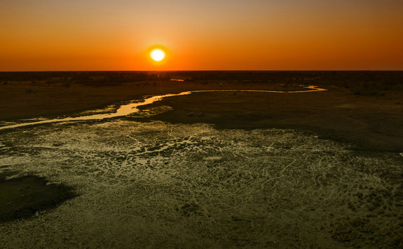 okavango sunset