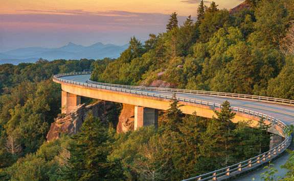 Morning light over the Blue Ridge viaduc