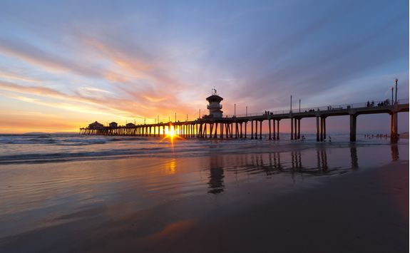 huntington beach sunset