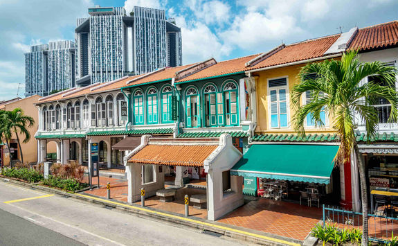 colourful singapore traditional houses