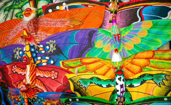 Background of colourful kites