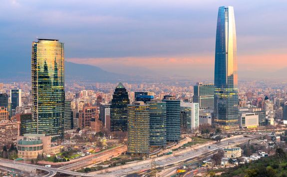 skyline of santiago