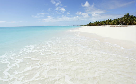 White sandy beach in Antigua