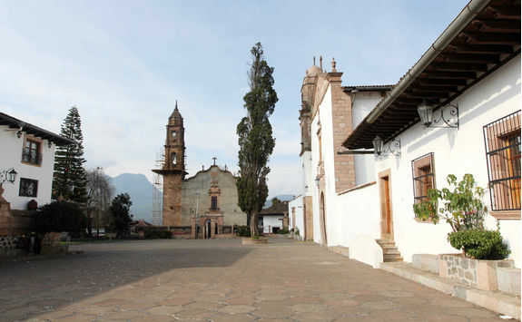 Building atrium in Santa Clara del Cobre