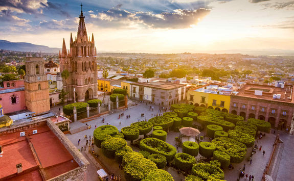 Over view of San Miguel de Allende in Mexico