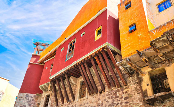 Scenic old town street in San Miguel de Allende