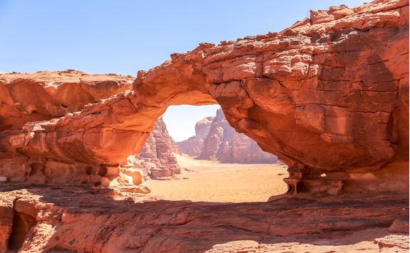 rock bridge in the desert