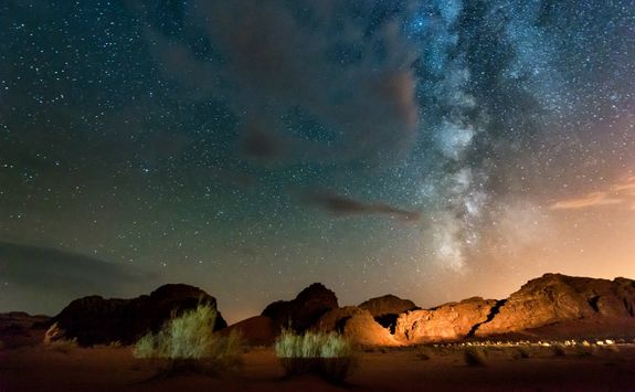 starry sky in the desert
