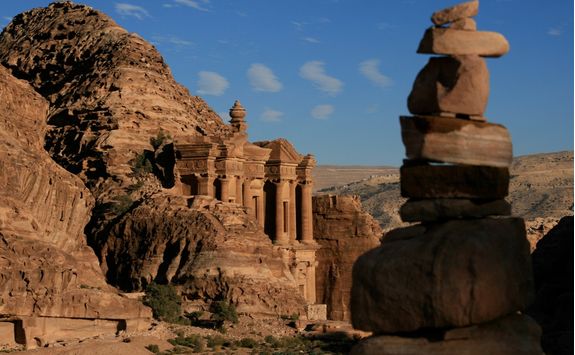 rock stack at the monastery