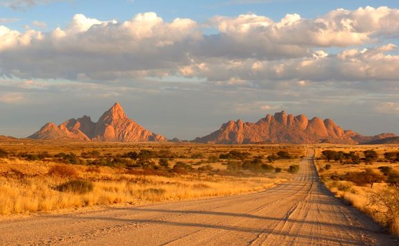 desert landscape with mountains