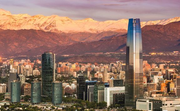 skyline of santiago