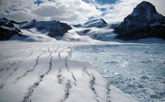 melting antarctic glacier