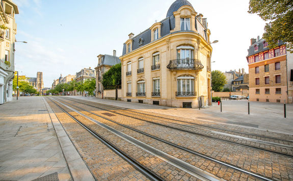 Street view in Reims city