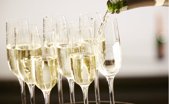 Glasses full of champagne