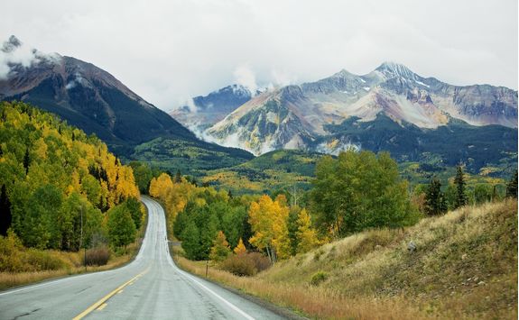 Highway with mountain