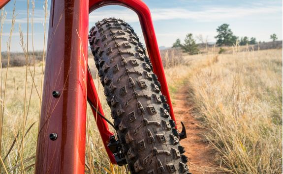 Bike stopped in a path