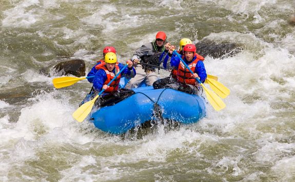 Whitewater rafting in rockies