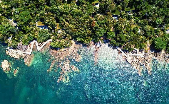Krabey Island aerial view