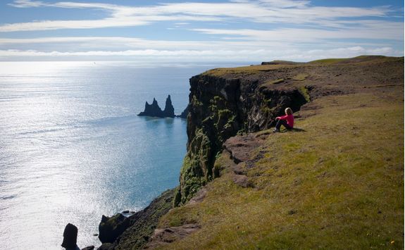 View of a cliff and the sea