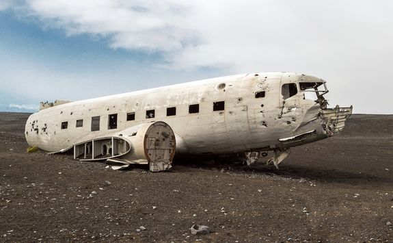 Abandoned military plane