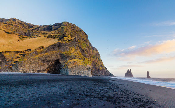 Reynisfjara beach, a black sand beach near Vik