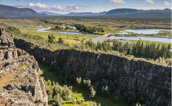Thingvellir Valley in Pingvellir National Park