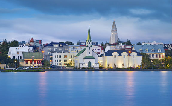 Reykjavik on the evening