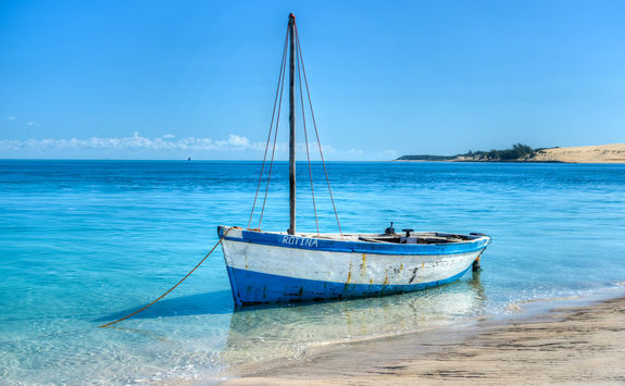 Boat in Bazaruto Island
