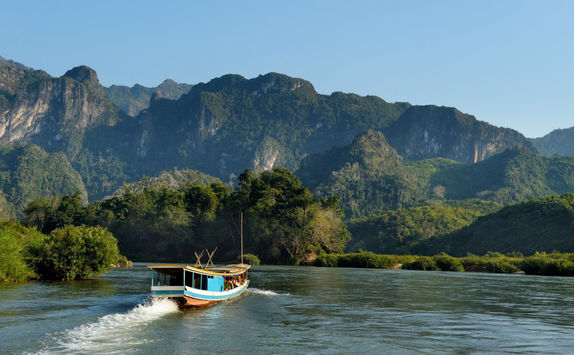 Boat on Mekong River
