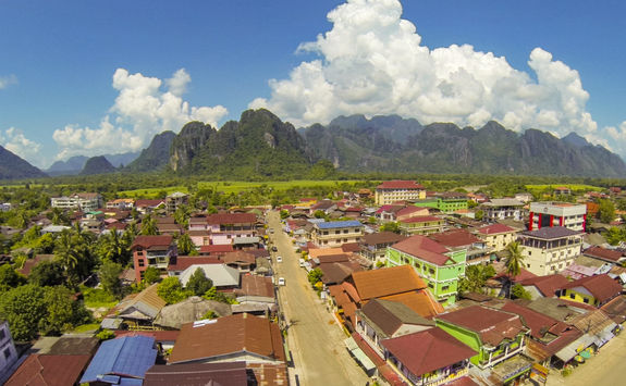 Vang Vieng Aerial View