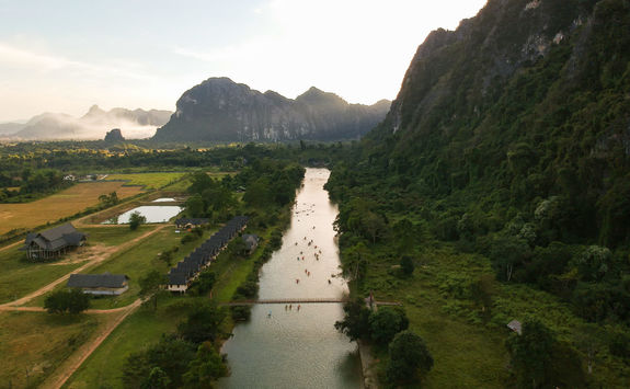 Kayaking in Vang Vieng