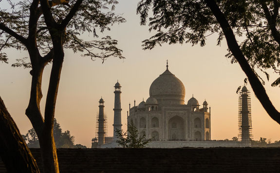 Taj Mahal during Sunset from Mehtab Bagh