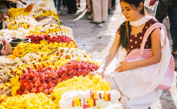 Jaipur flower market