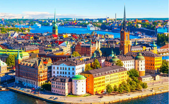 Aerial view of Stockholm