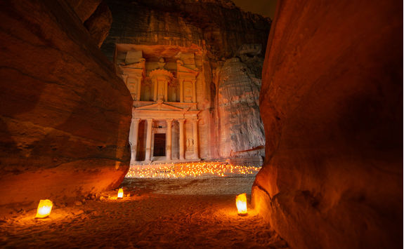 Petra at Night with Candle Lights