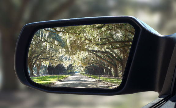 Charleston in rear view mirror