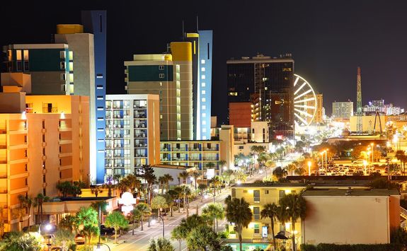 Myrtle beach at night