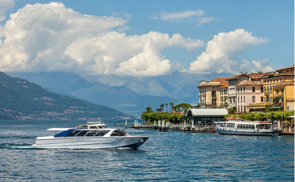Boat on Lake Como near Bellagio