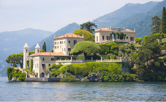 The villa del Balbianello on Lake Como