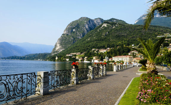 Waterfront in town of Menaggio on Lake Como
