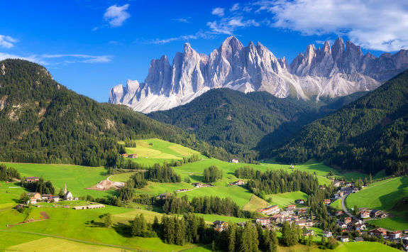 Panorama of Southtirol in Dolomites