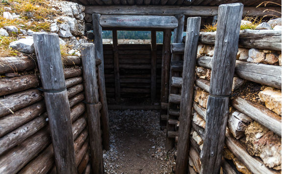 Trenches of World War I in the Dolomites