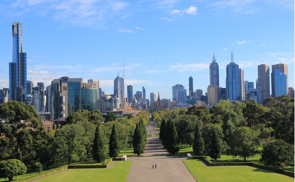 Melbourne cityscape garden
