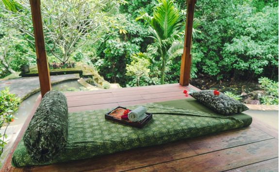 Place for massage in forest