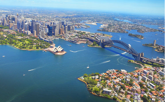 Aerial view of Sydney