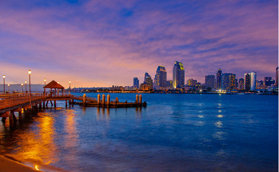 San Diego Bay during Sunset