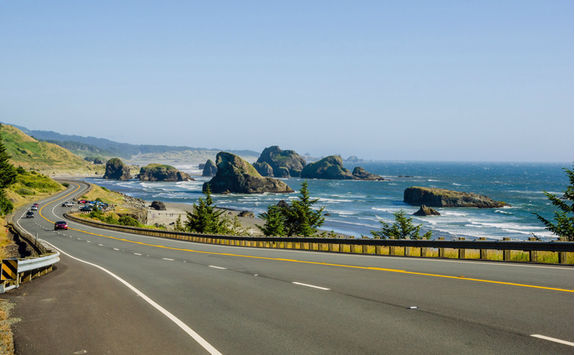 Coastal road in Oregon