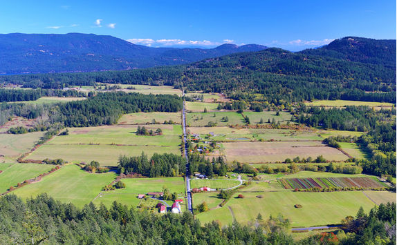 Aerial view of San Juan Island