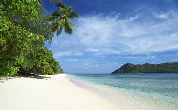 Beach in Praslin Island